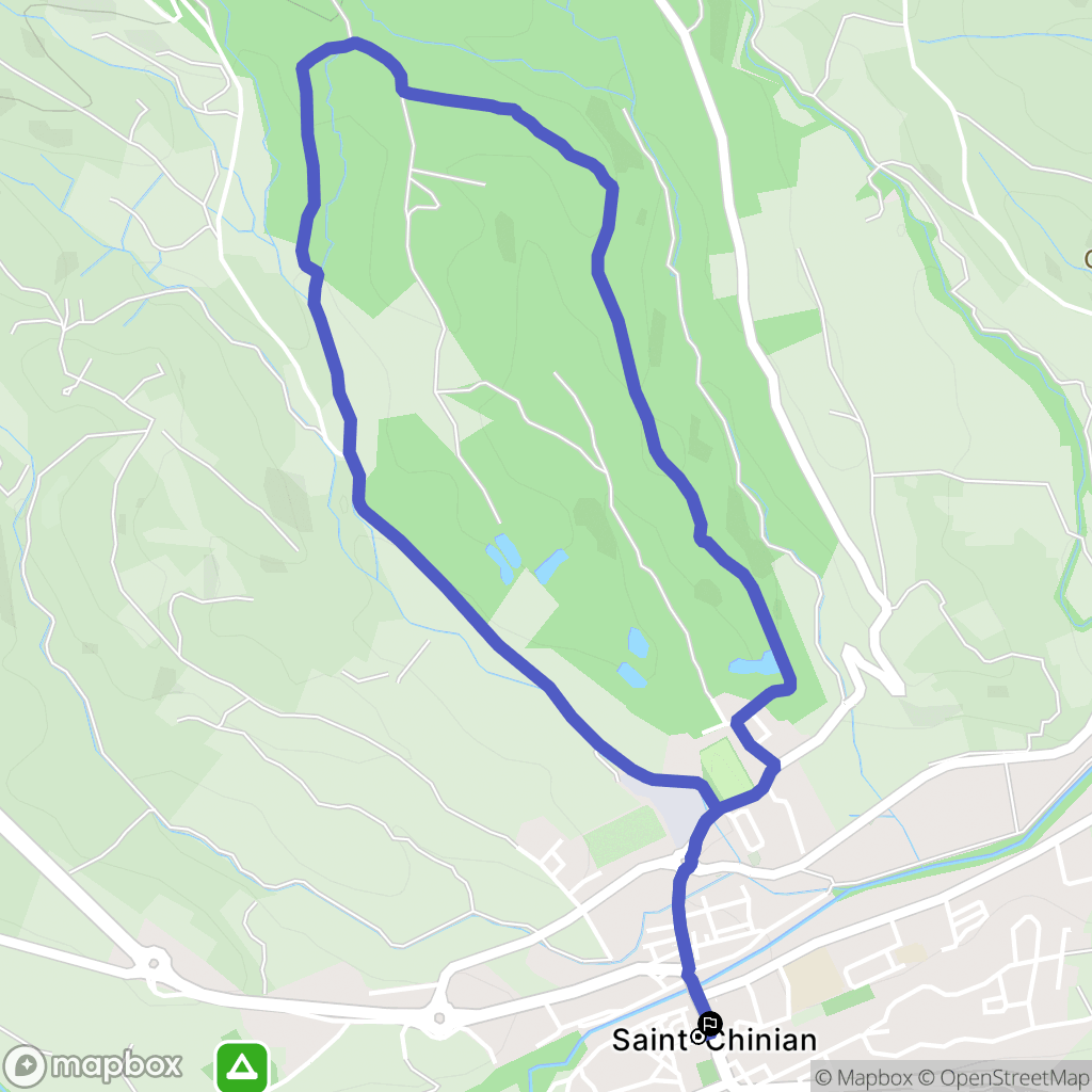 Saint-Chinian : carte du parcours de randonnée - France
