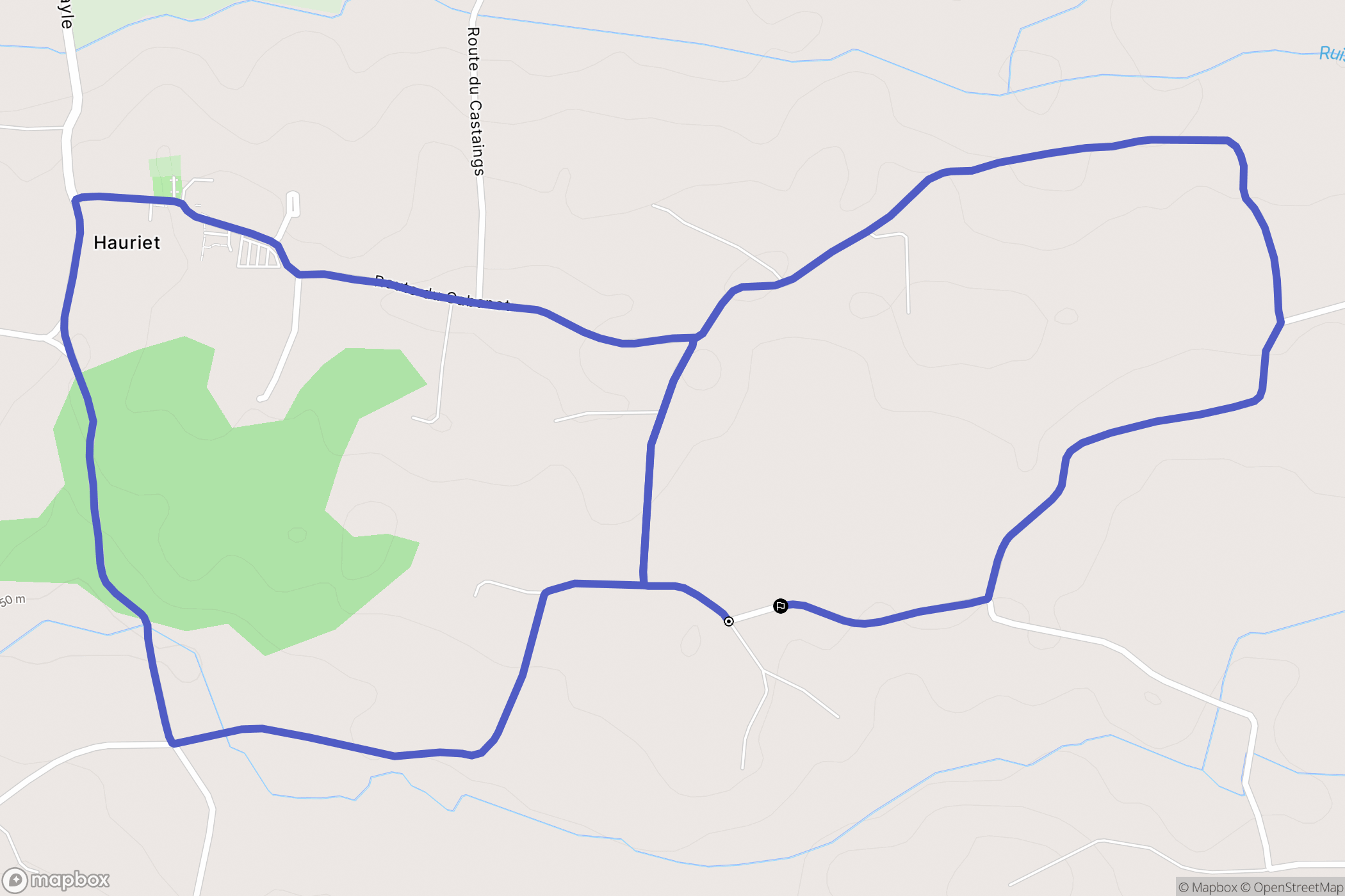 Hauriet : carte du parcours de randonnée - France