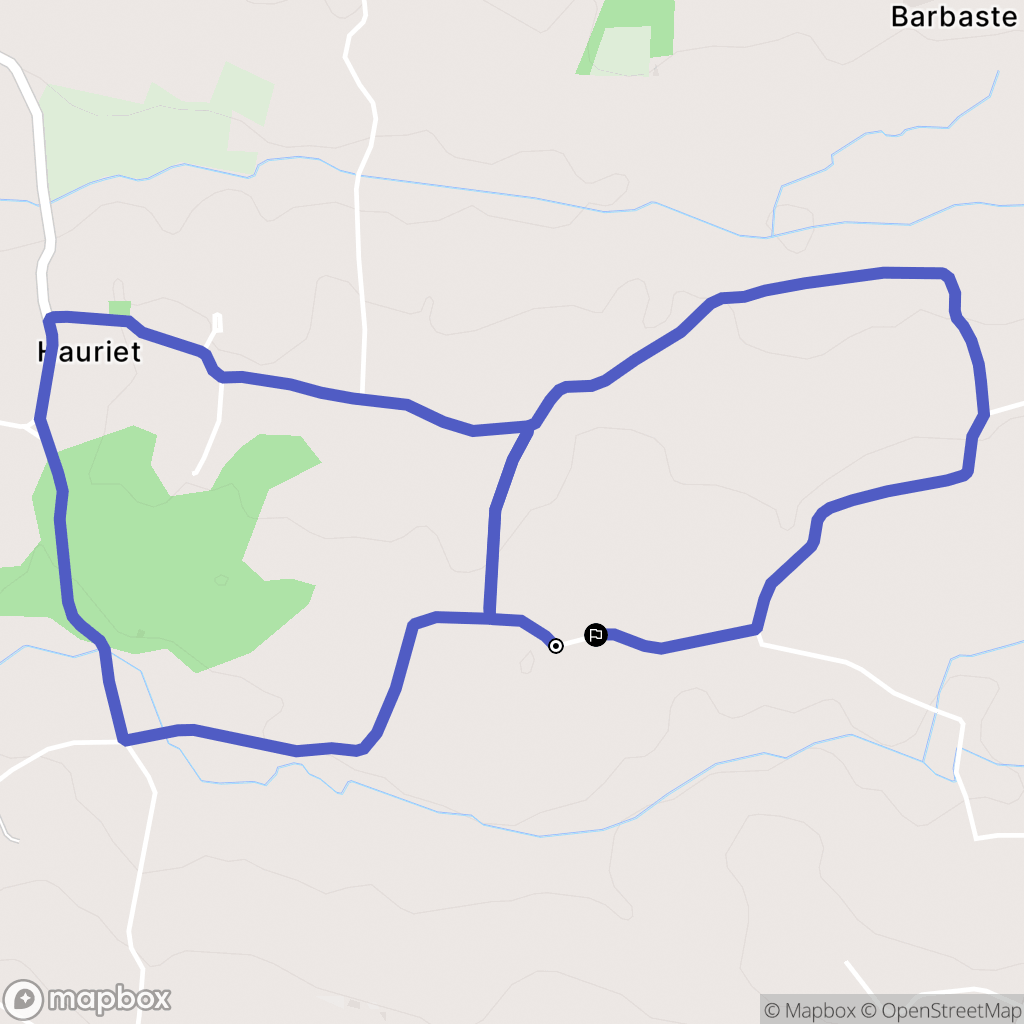 Hauriet : carte du parcours de randonnée - France