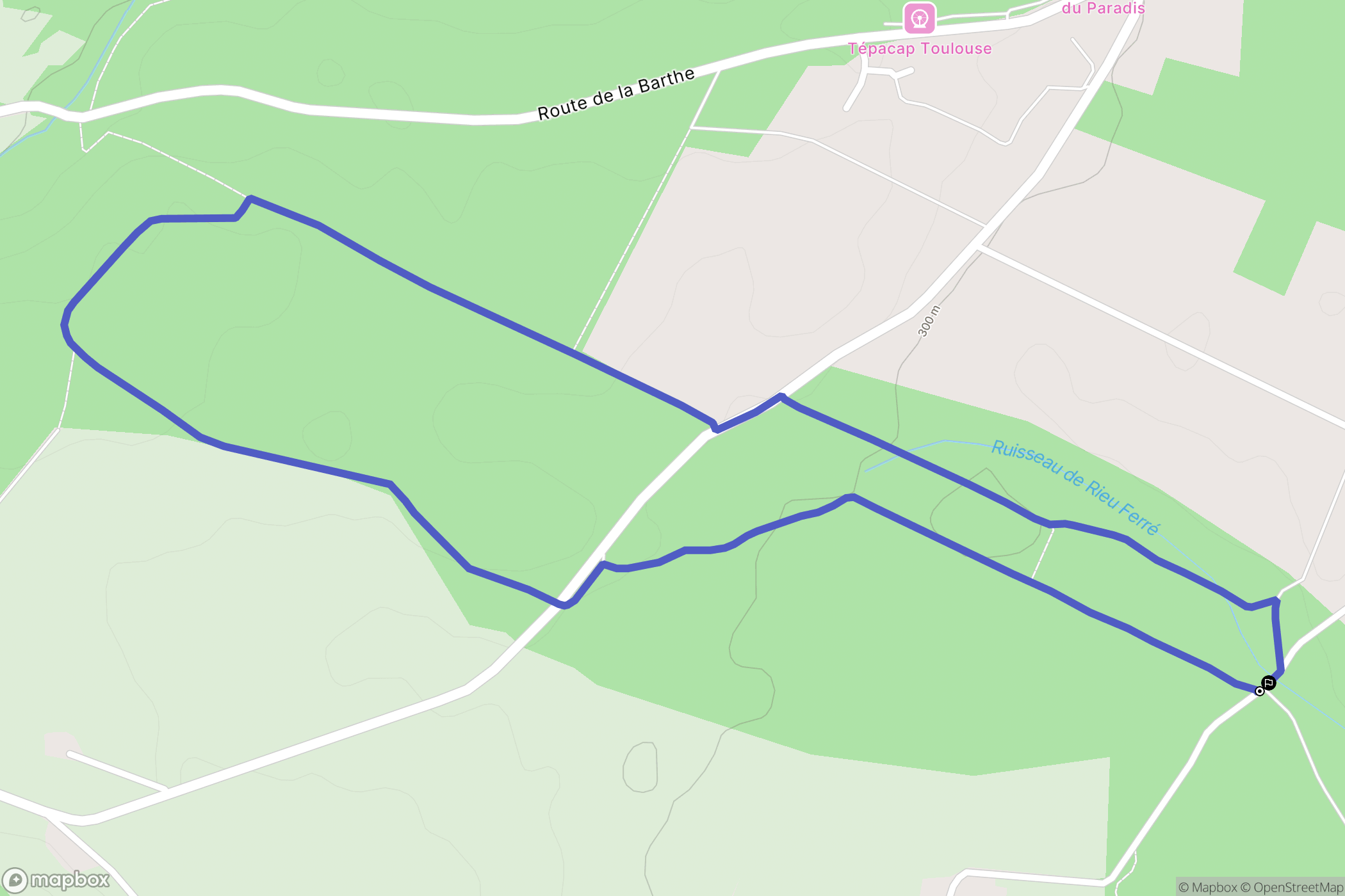 Rieumes : carte du parcours de randonnée - France