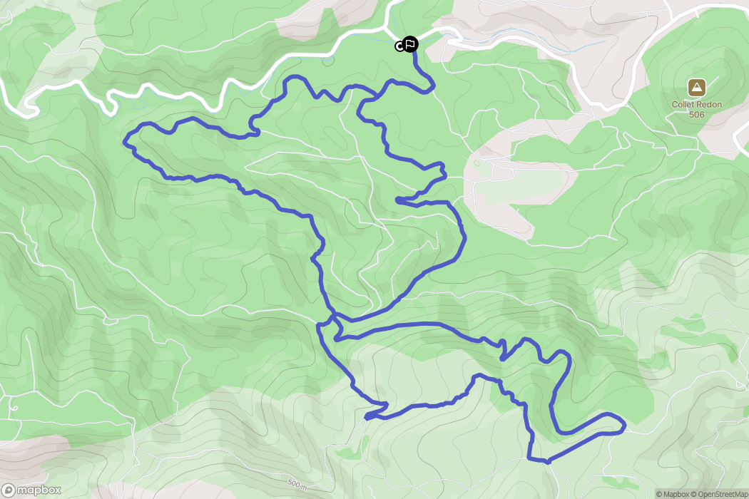 Allauch : carte du parcours de randonnée - France