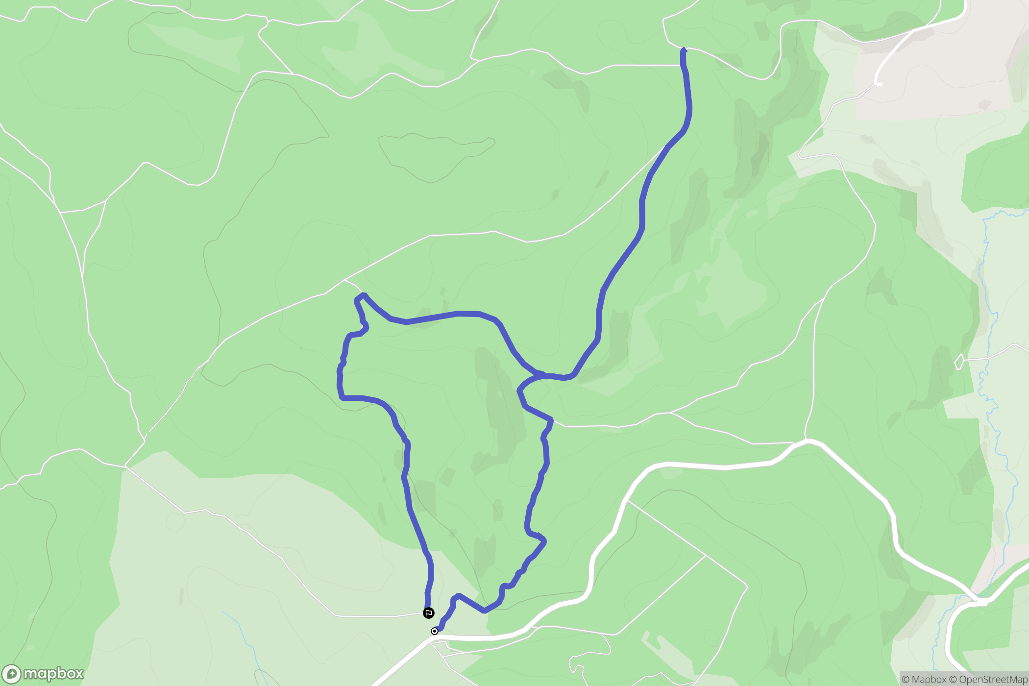 Saint-Denis-en-Margeride : carte du parcours de randonnée - France