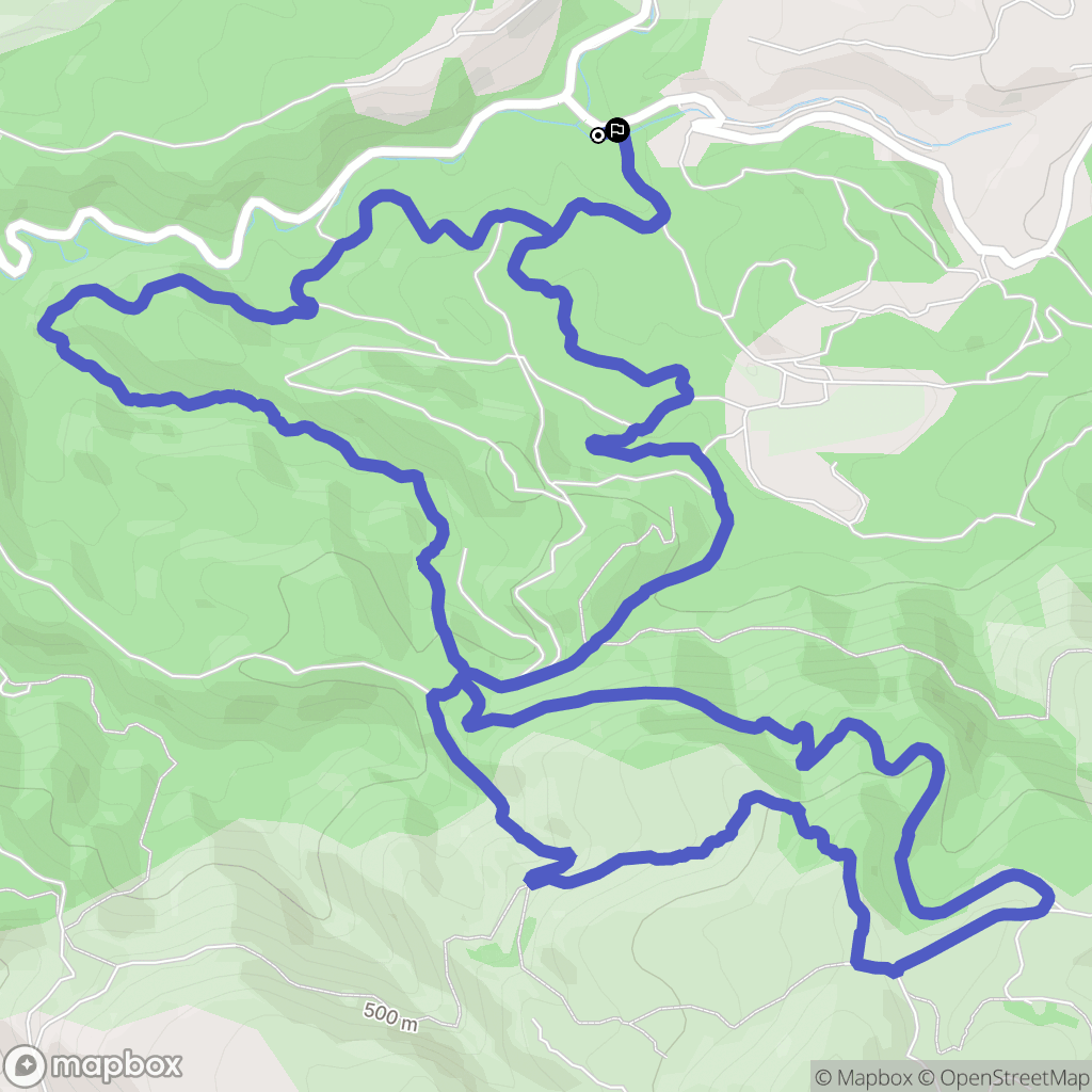 Allauch : carte du parcours de randonnée - France