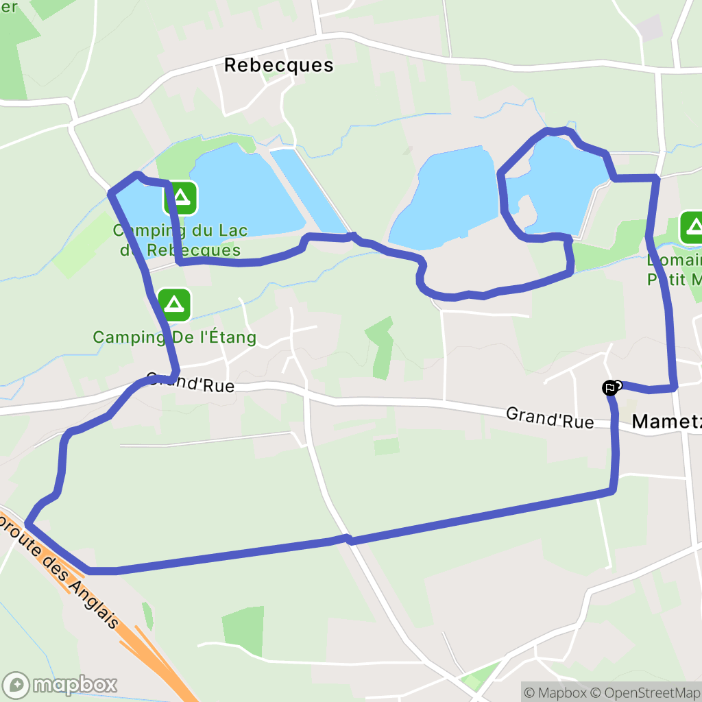 Mametz : carte du parcours de randonnée - France