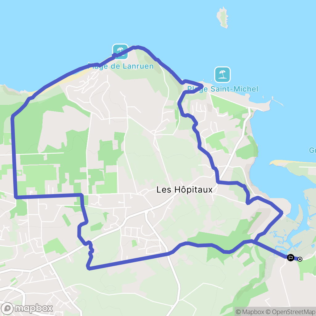 Plurien : carte du parcours de randonnée - France