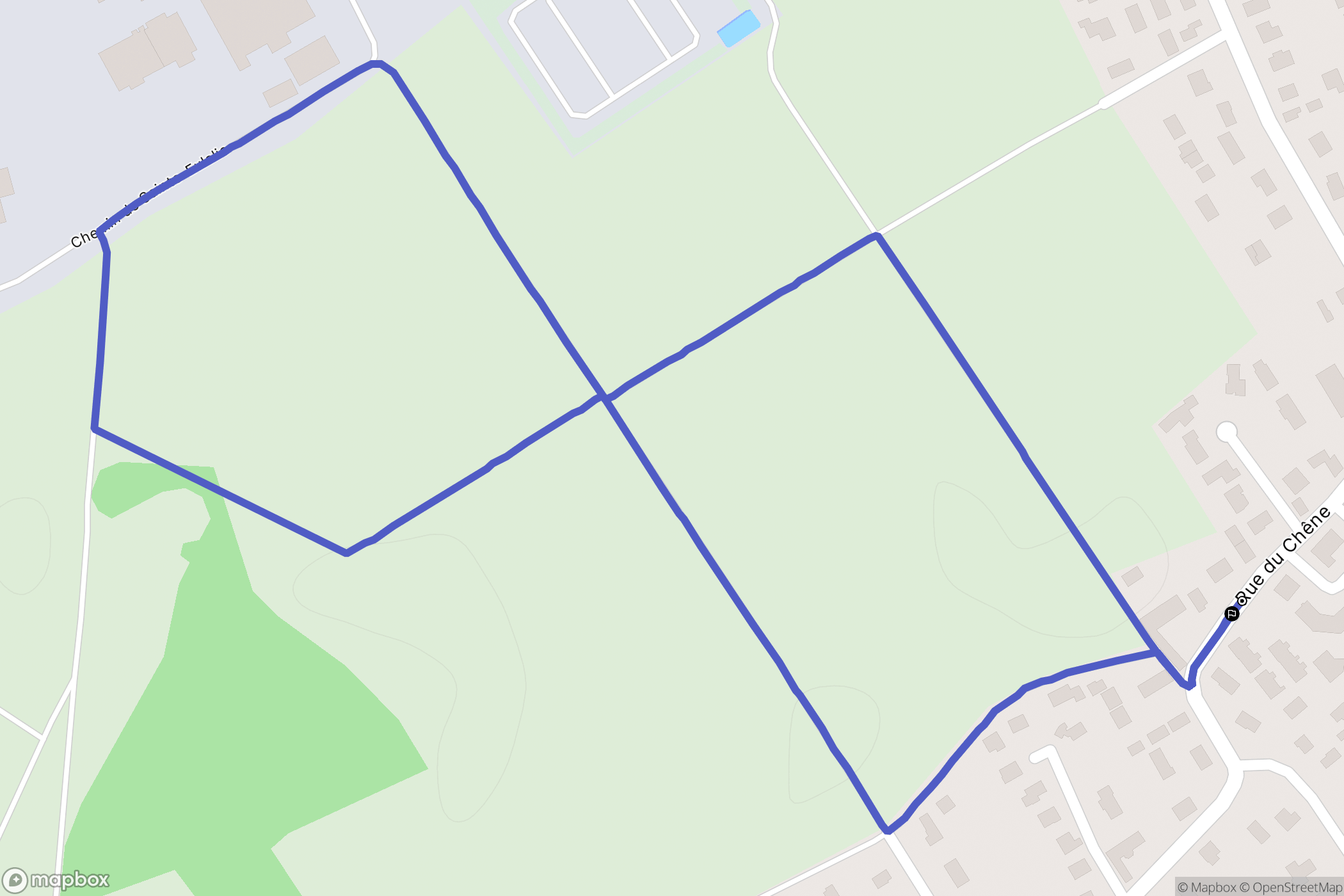 Rosières-prés-Troyes : carte du parcours de randonnée - France