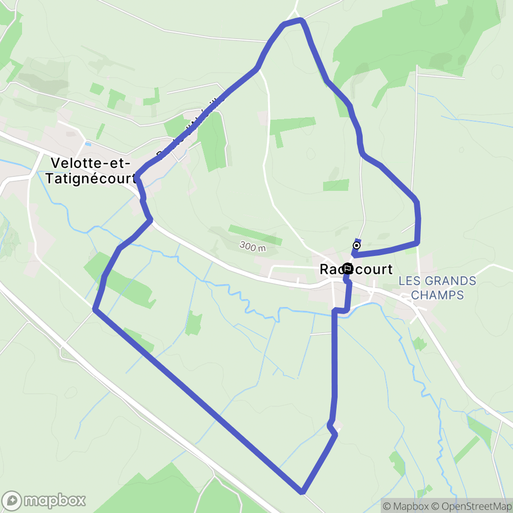 Racécourt : carte du parcours de randonnée - France