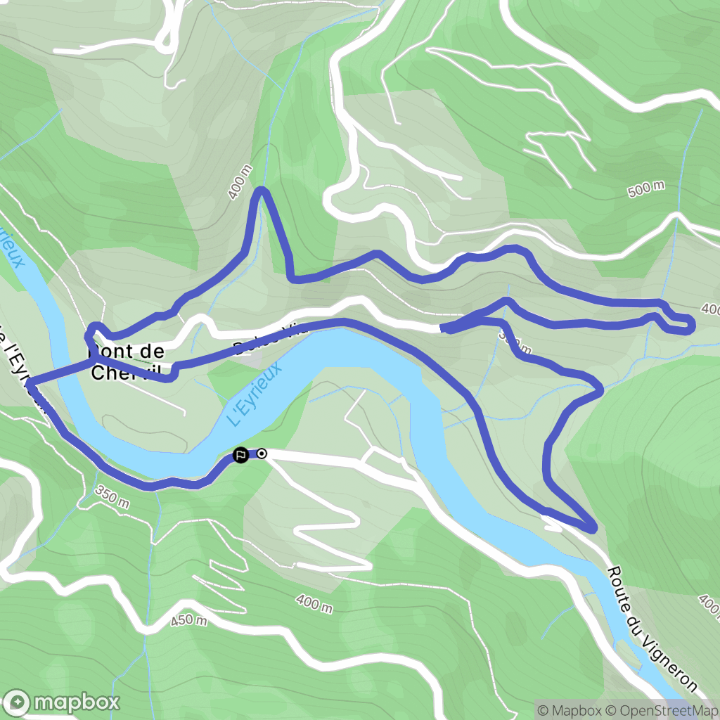 Beauvène : carte du parcours de randonnée - France