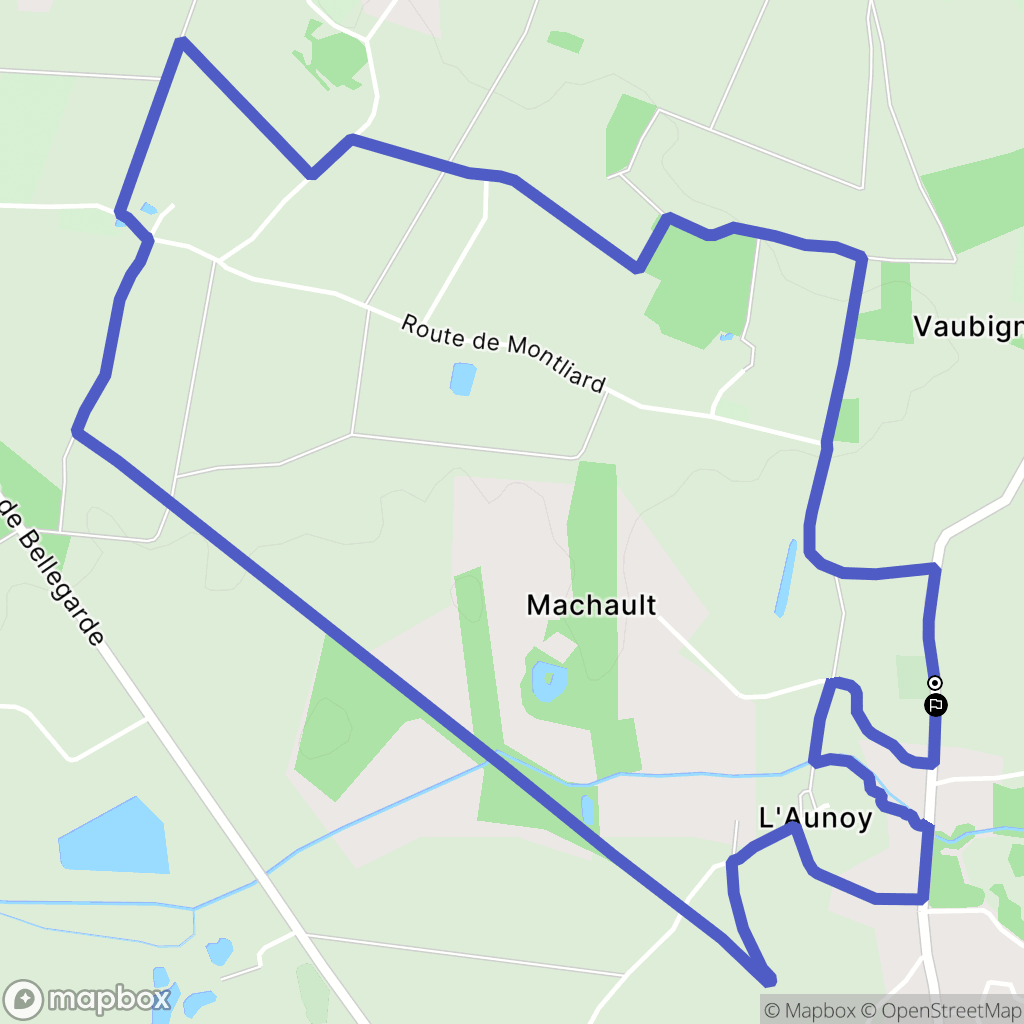 Quiers sur Bézonde : carte du parcours de randonnée - France