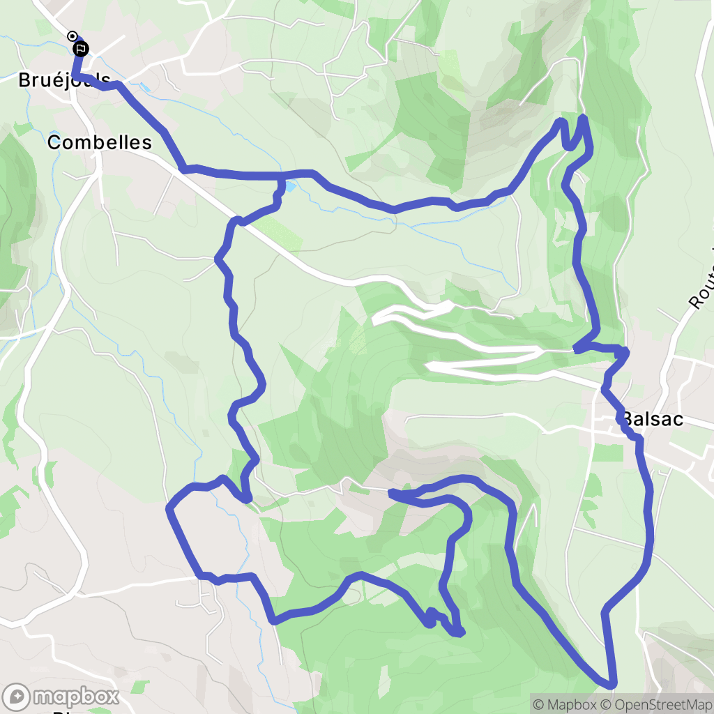Clairvaux-d'Aveyron : carte du parcours de randonnée - France