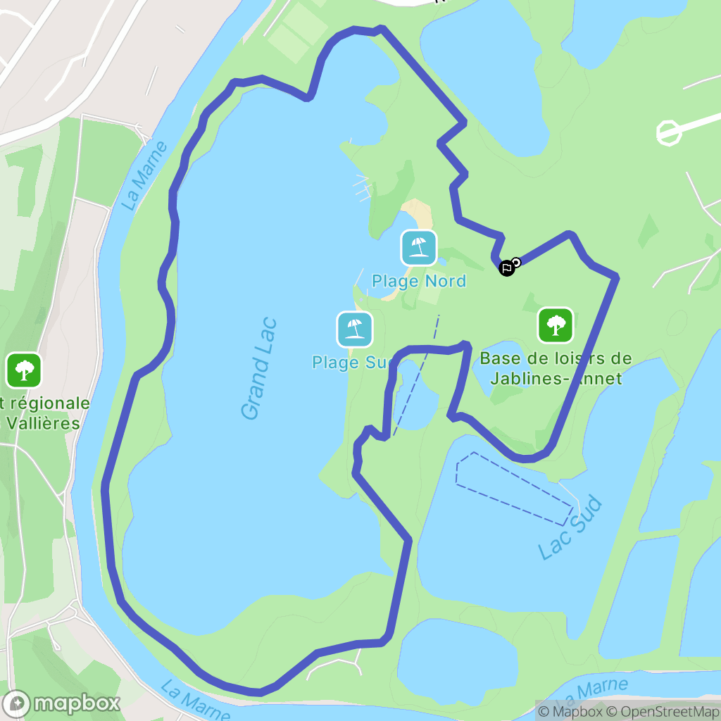 Jablines : carte du parcours de randonnée - France