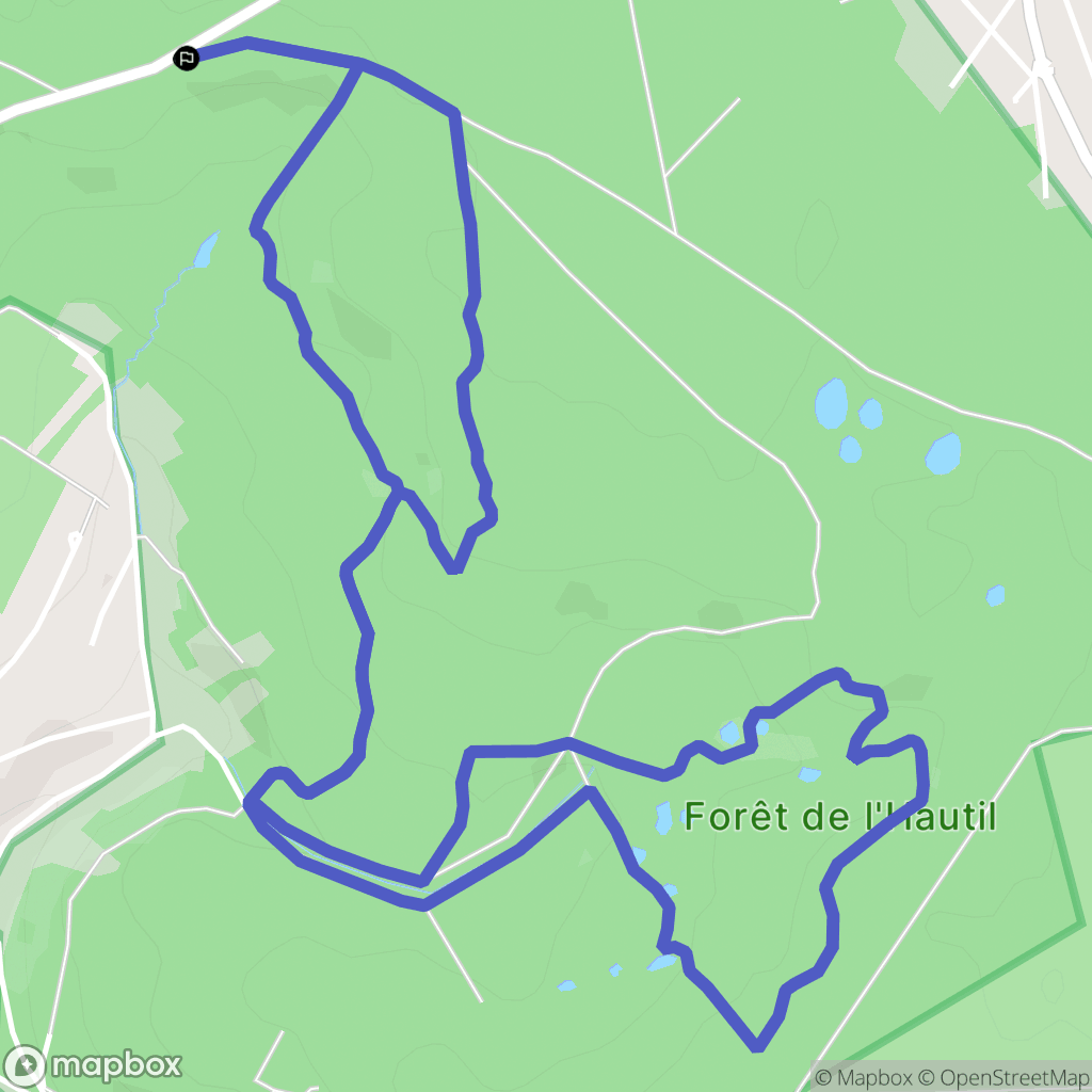Vaux sur Seine : carte du parcours de randonnée - France