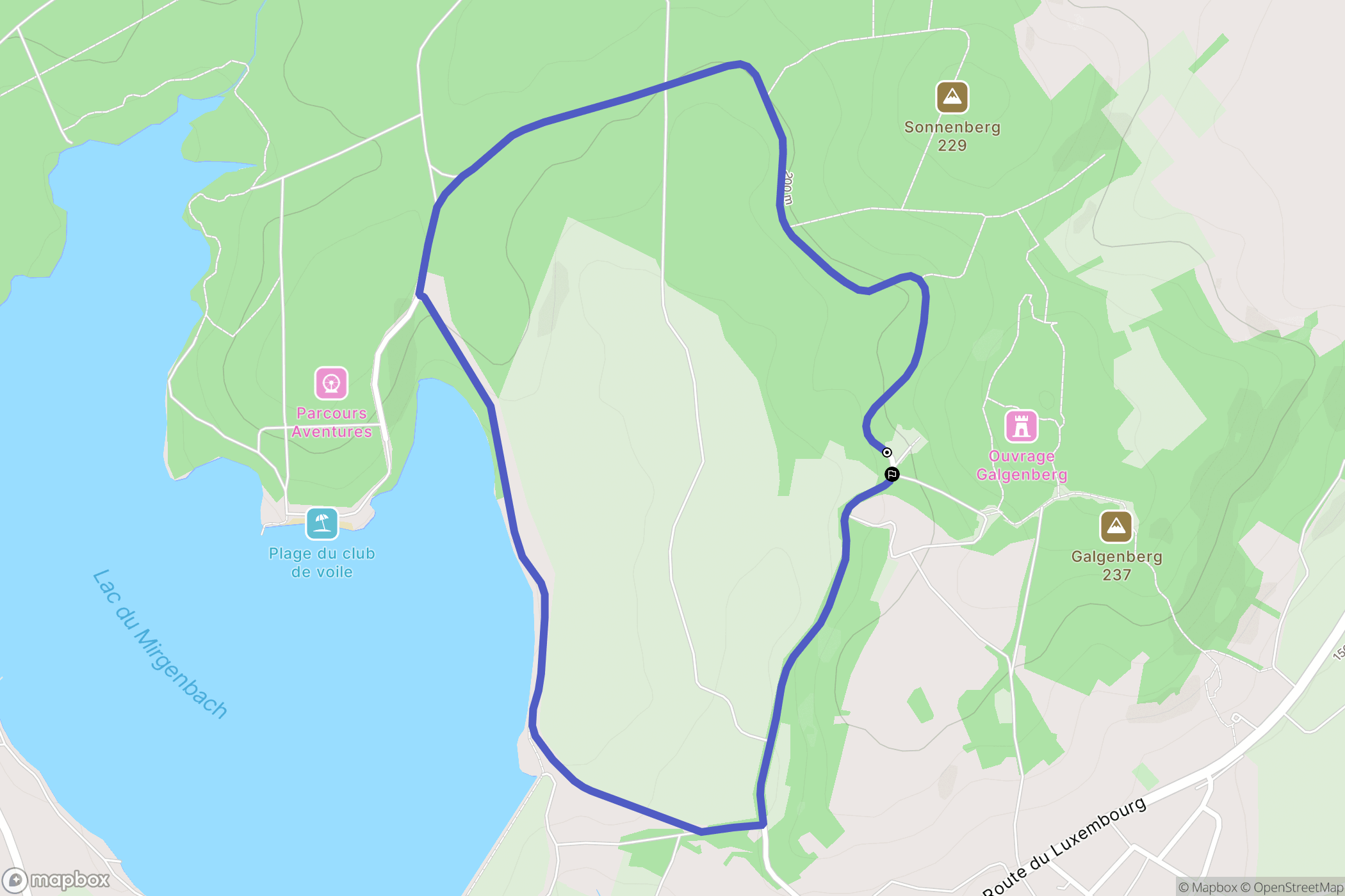 Cattenom : carte du parcours de randonnée - France