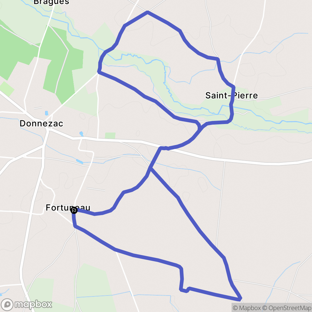 Donnezac : carte du parcours de randonnée - France