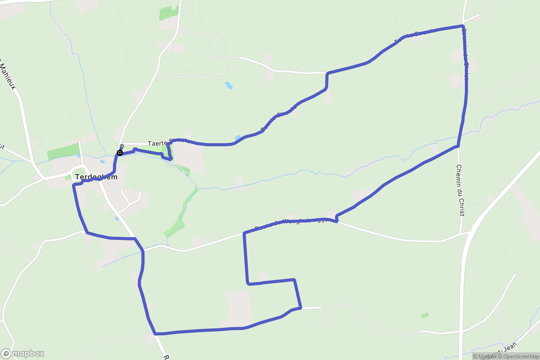 Terdeghem : carte du parcours de randonnée - France