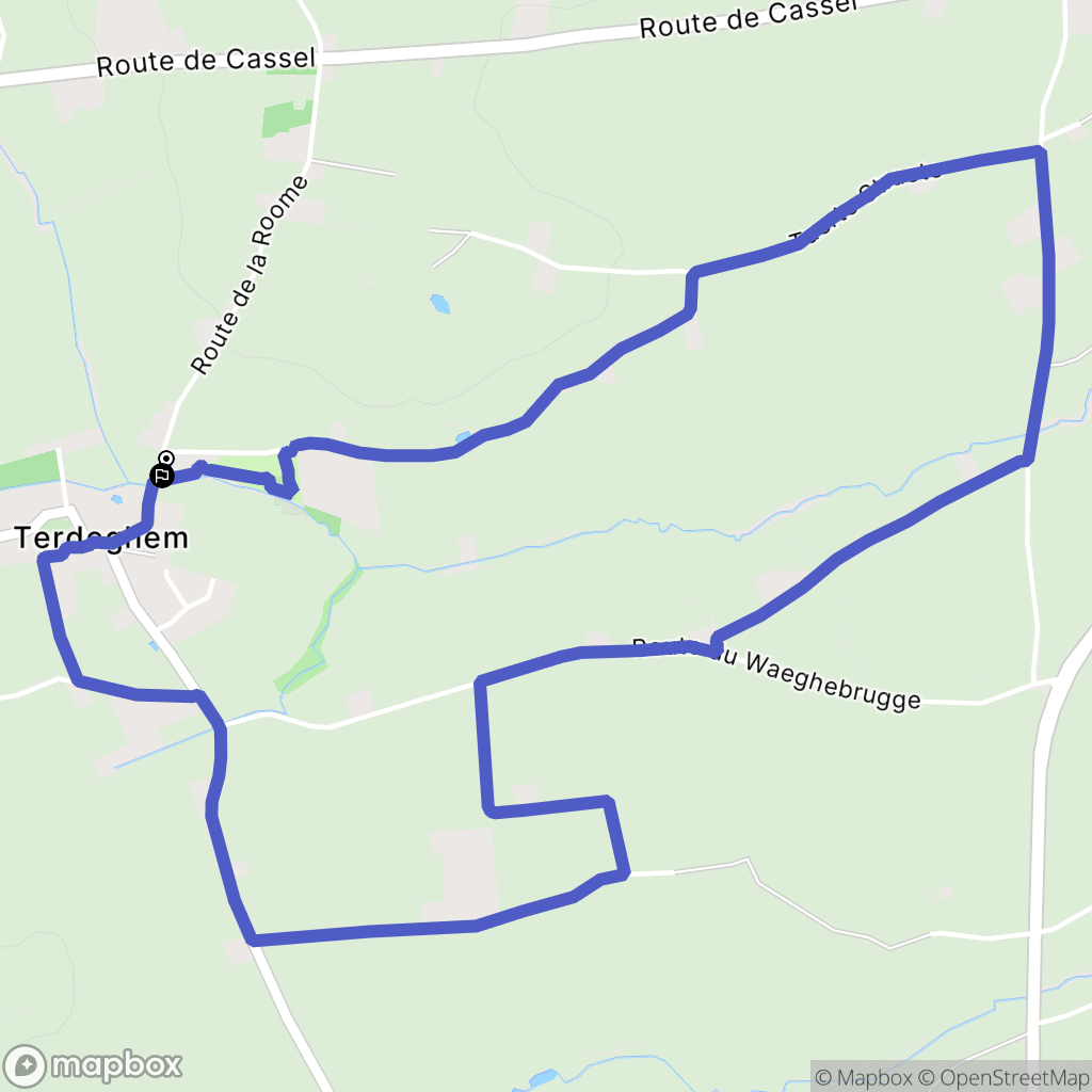 Terdeghem : carte du parcours de randonnée - France