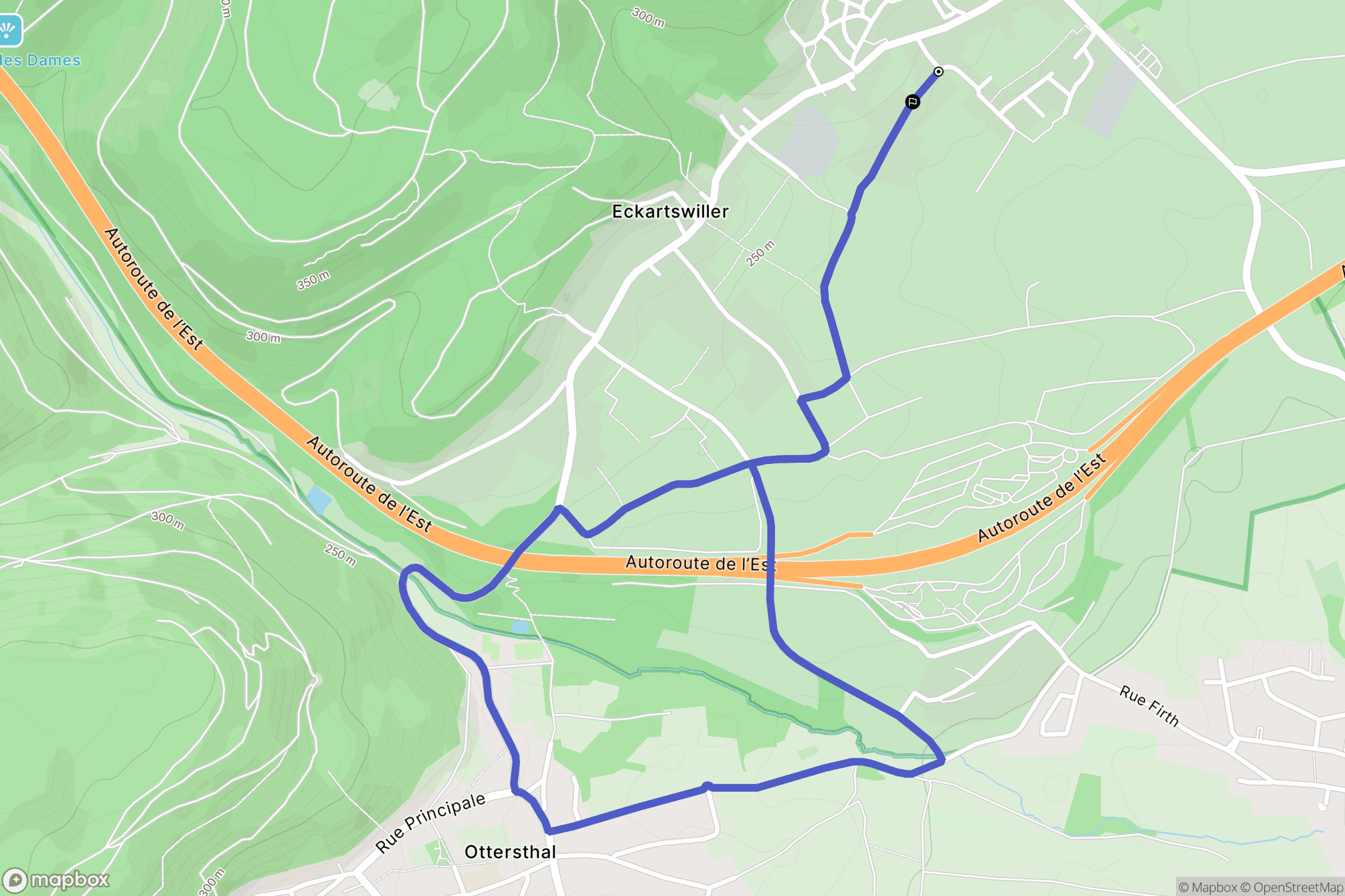 Saint-Jean-Saverne : carte du parcours de randonnée - France