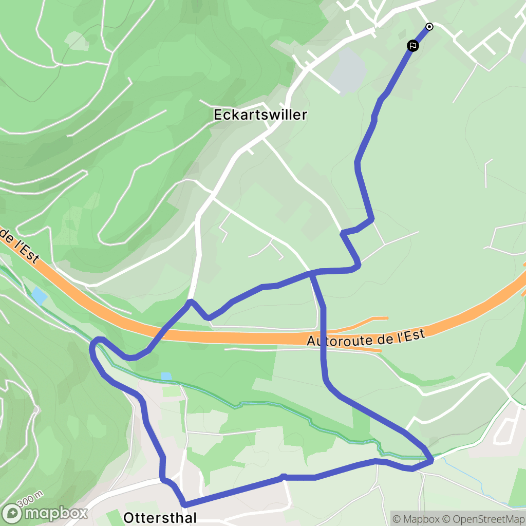 Saint-Jean-Saverne : carte du parcours de randonnée - France
