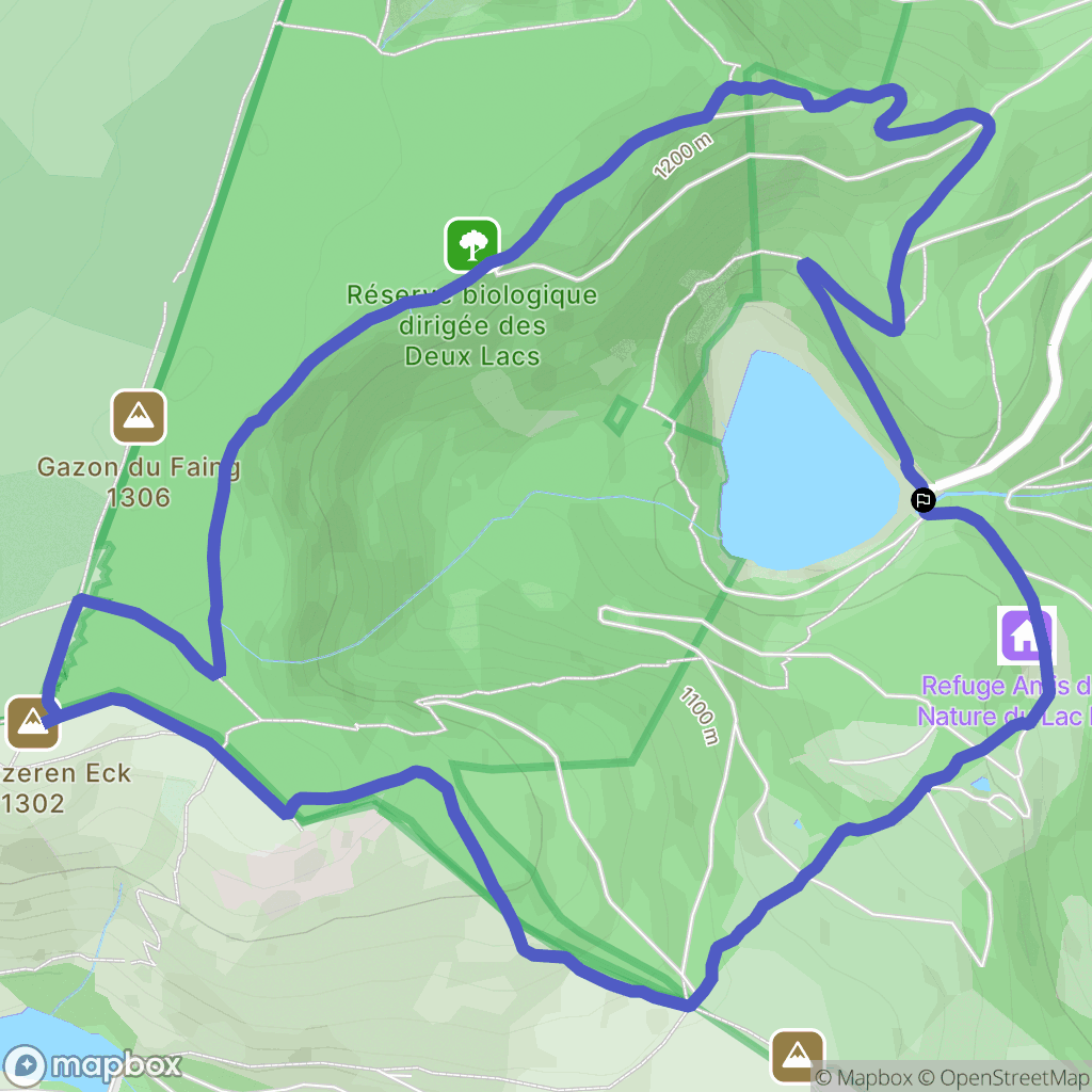 Orbey : carte du parcours de randonnée - France