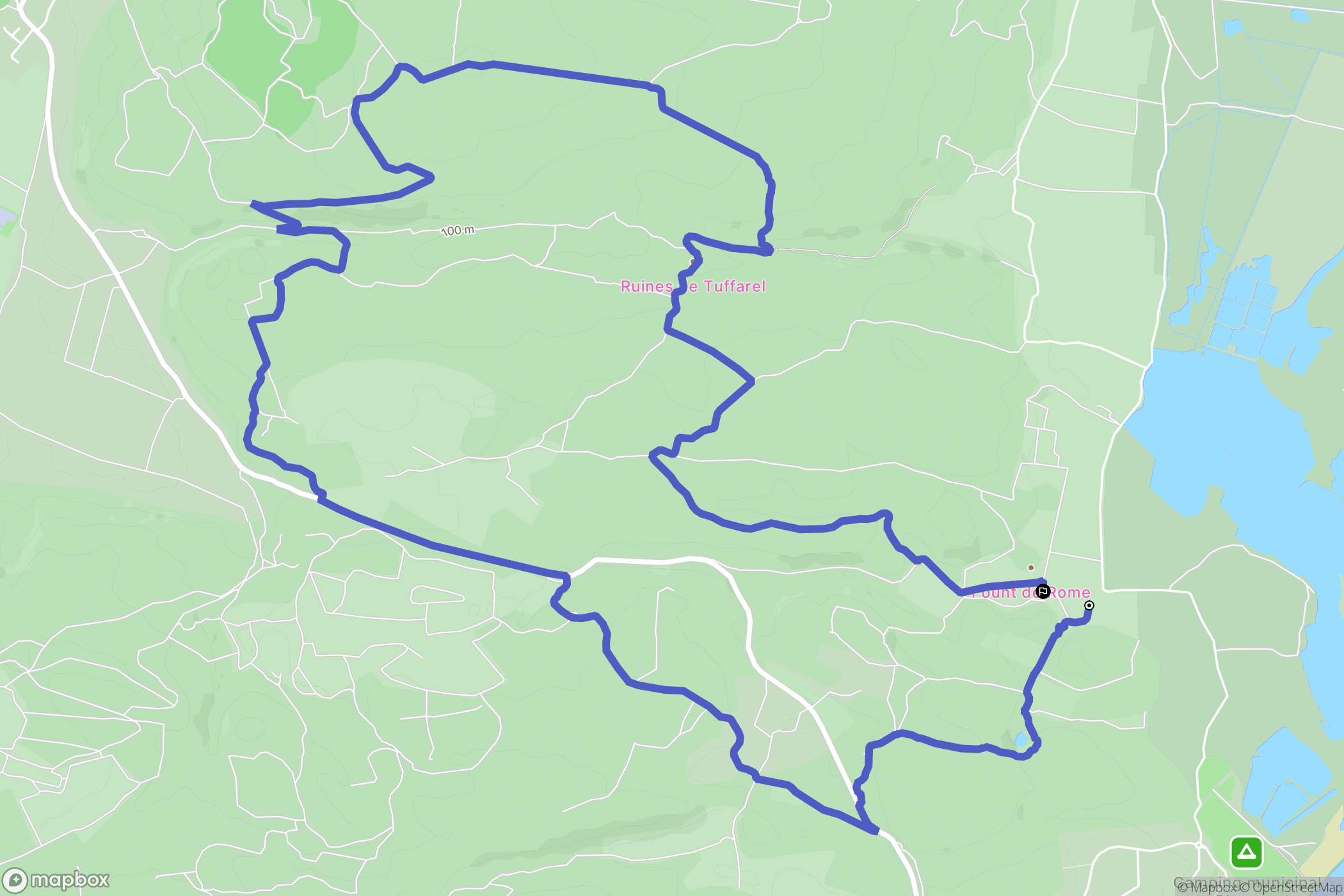 Fleury : carte du parcours de randonnée - France