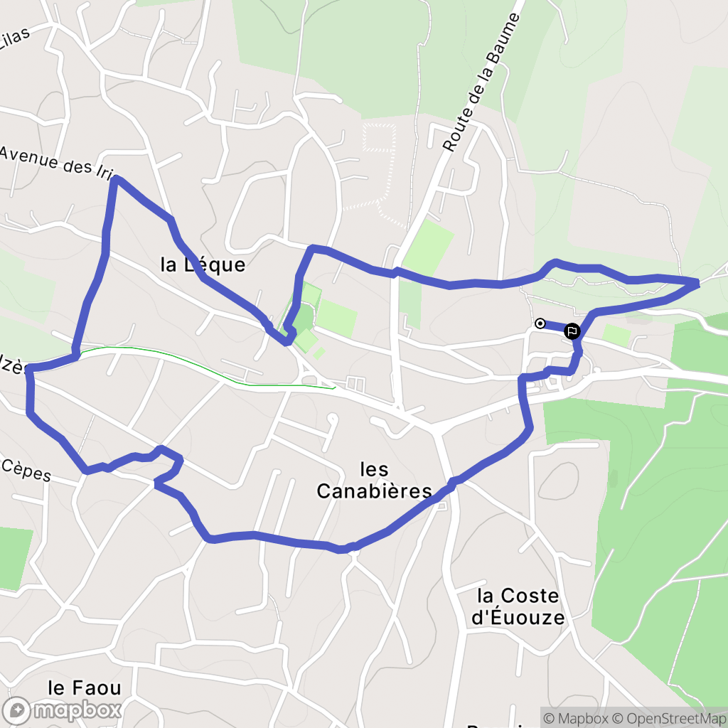 Poulx : carte du parcours de randonnée - France