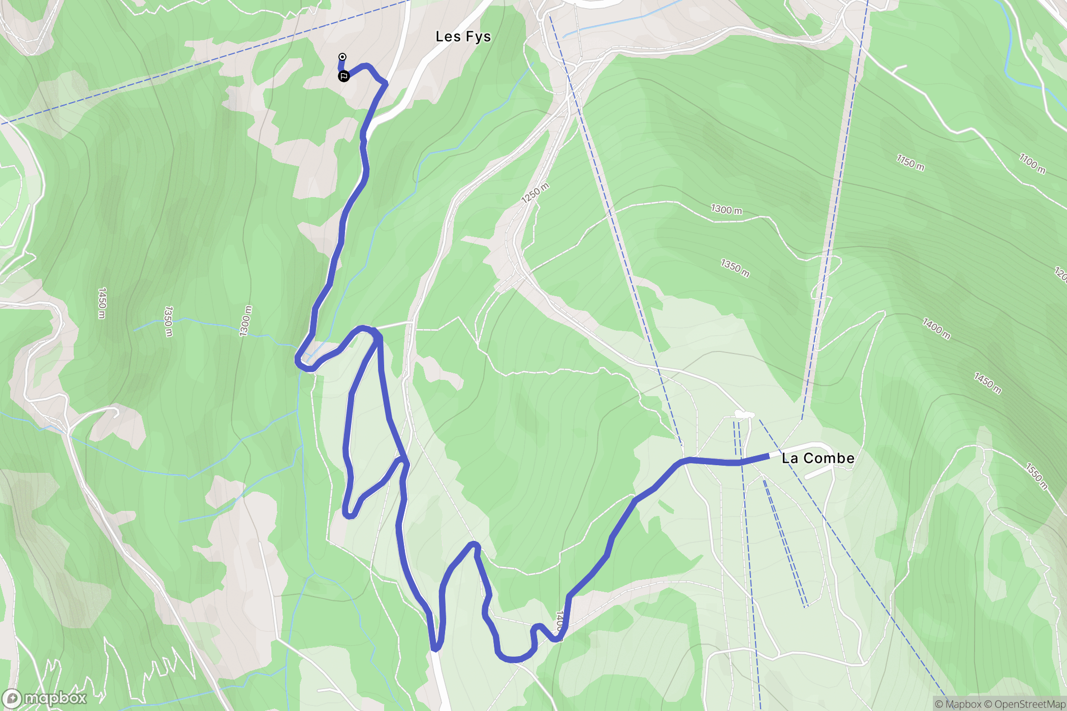 Morzine : carte du parcours de randonnée - France
