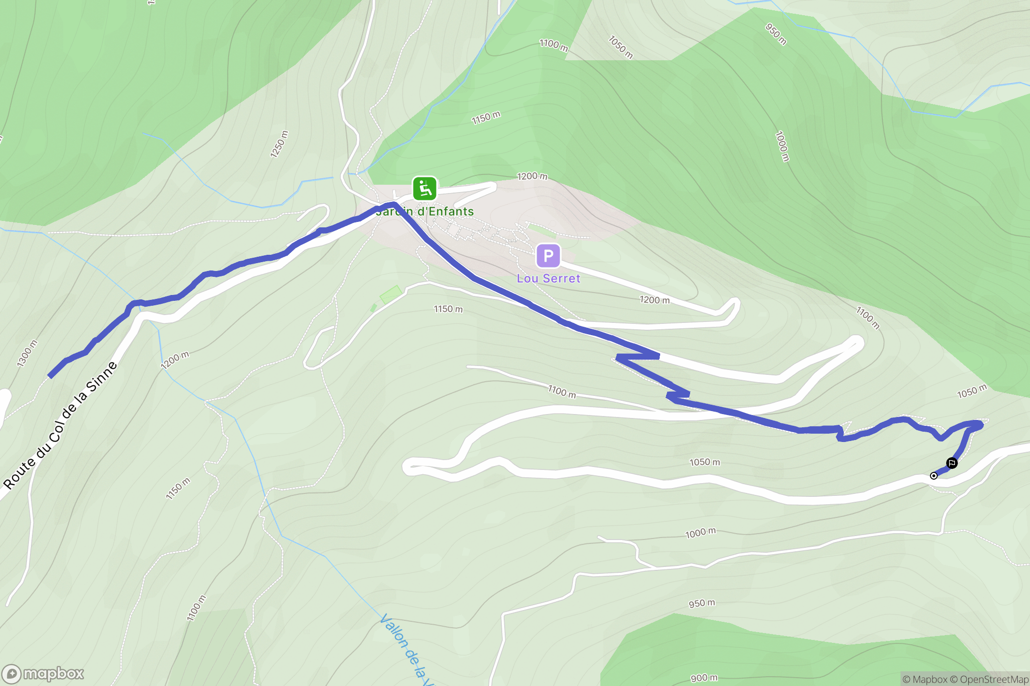 Ilonse : carte du parcours de randonnée - France