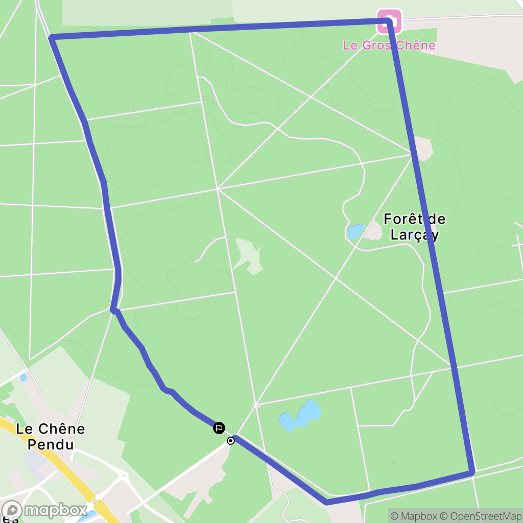 Larçay : carte du parcours de randonnée - France