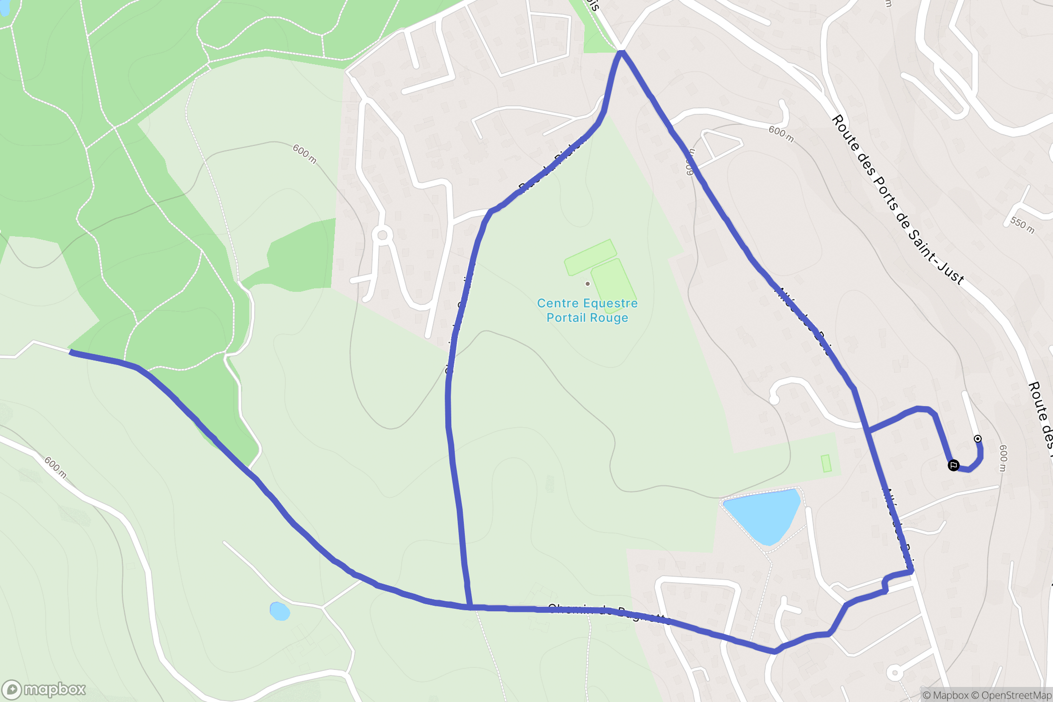 Saint-Genest-Lerpt : carte du parcours de randonnée - France