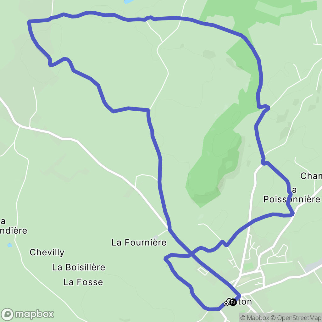 Ceton : carte du parcours de randonnée - France