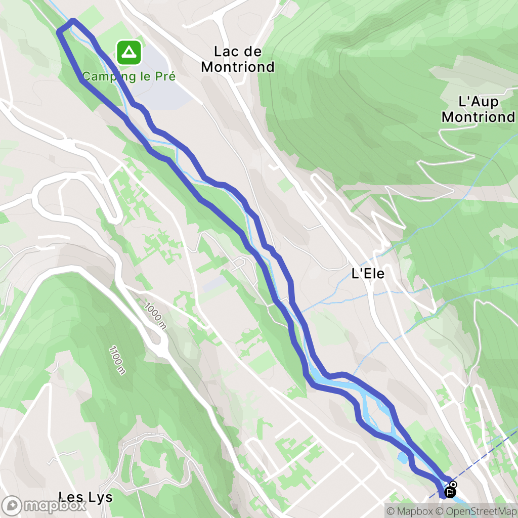 Morzine : carte du parcours de randonnée - France
