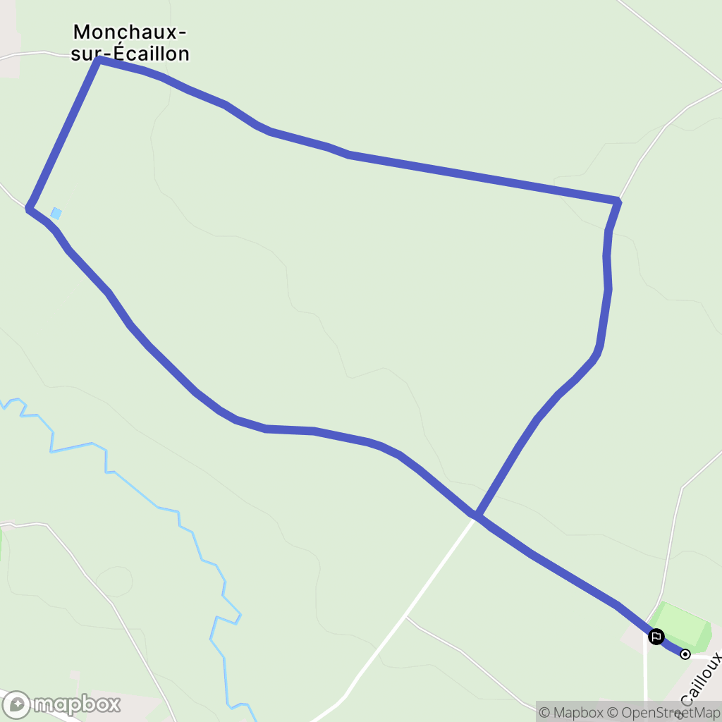 Verchain-Monchaux : carte du parcours de randonnée - France