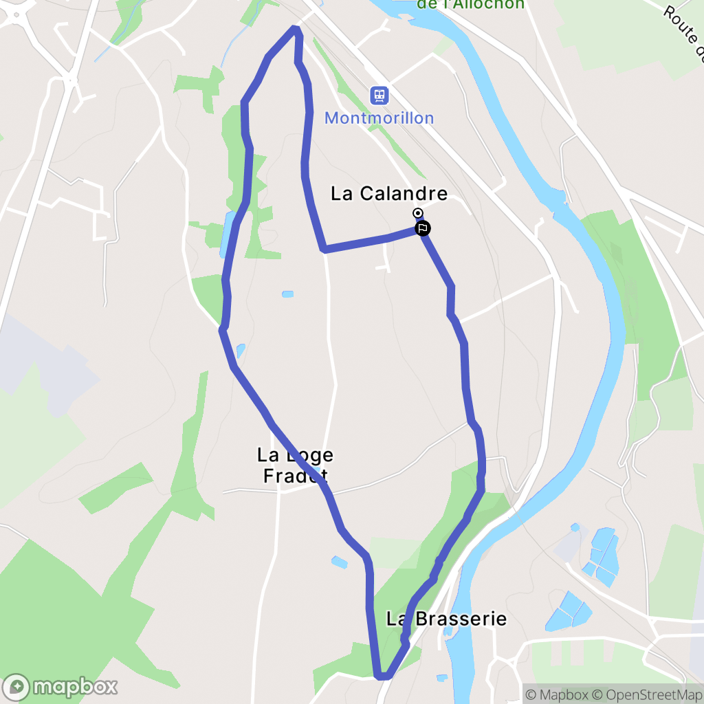 Saulgé : carte du parcours de randonnée - France