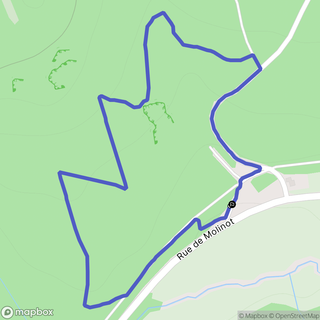 Epinac : carte du parcours de randonnée - France
