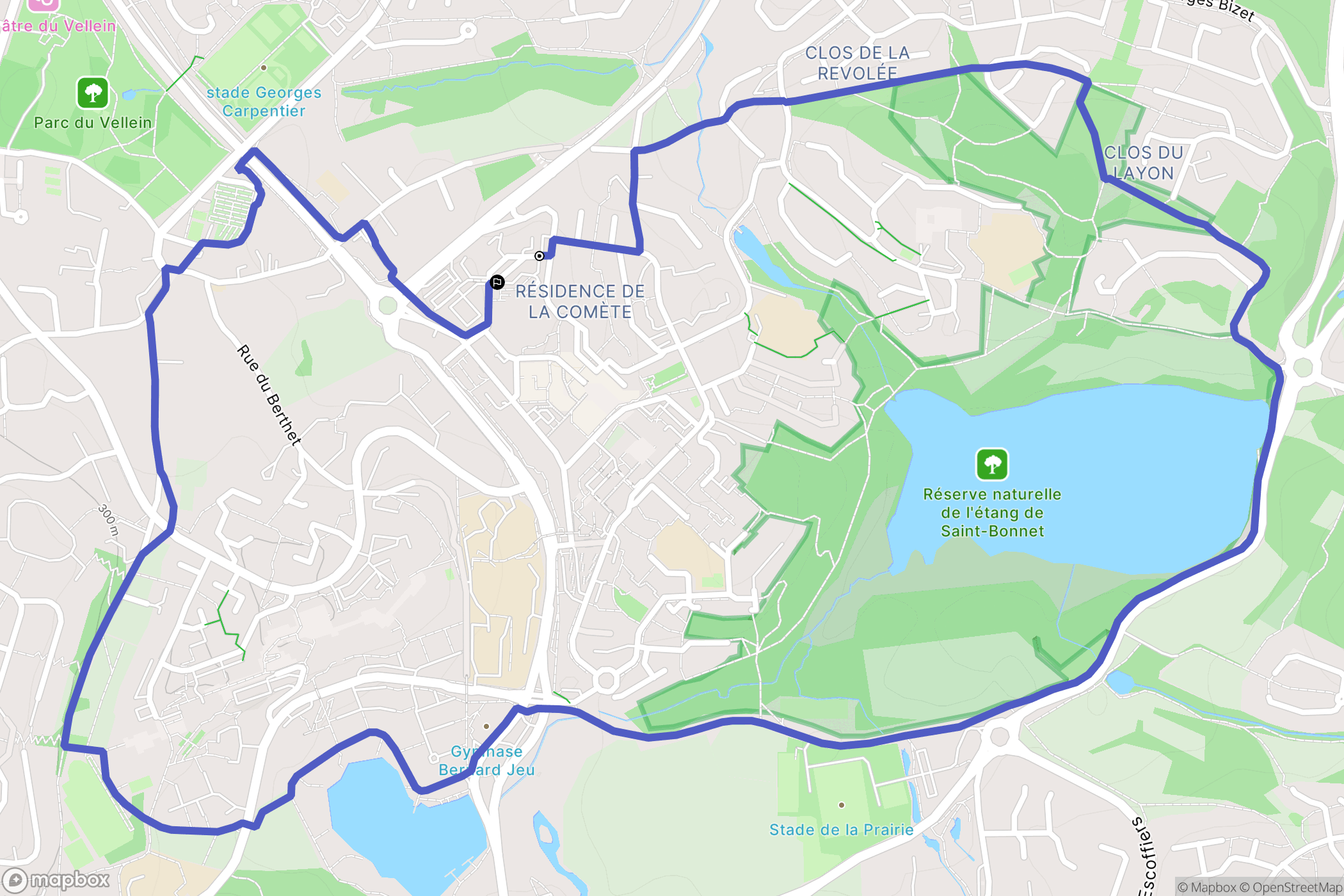 Villefontaine : carte du parcours de randonnée - France
