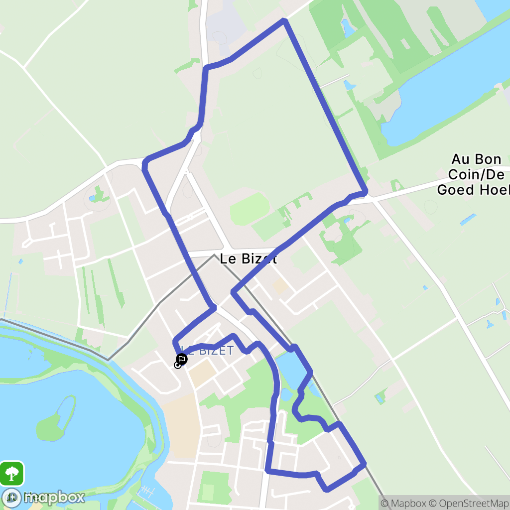 Armentières : carte du parcours de randonnée - France
