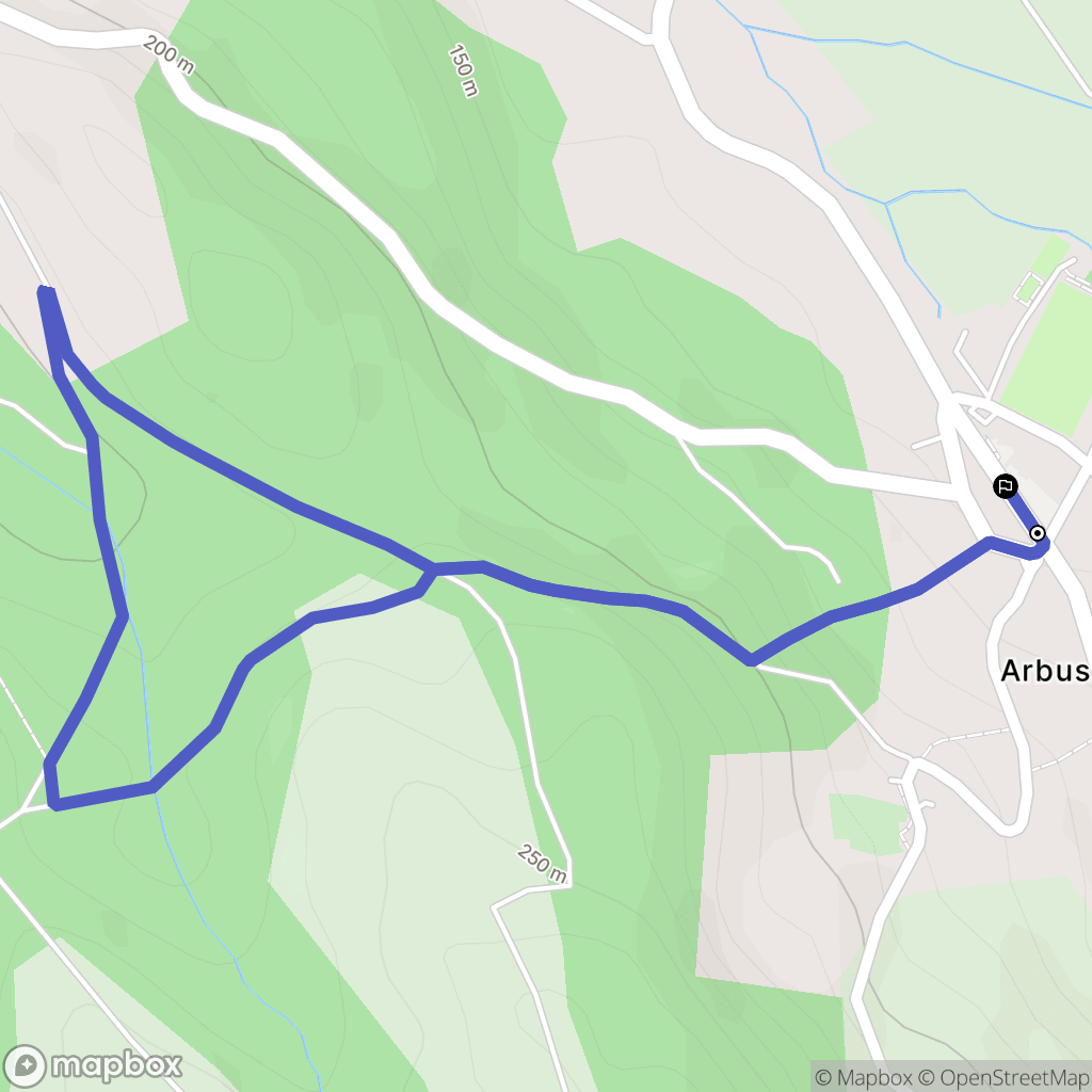 Arbus : carte du parcours de randonnée - France