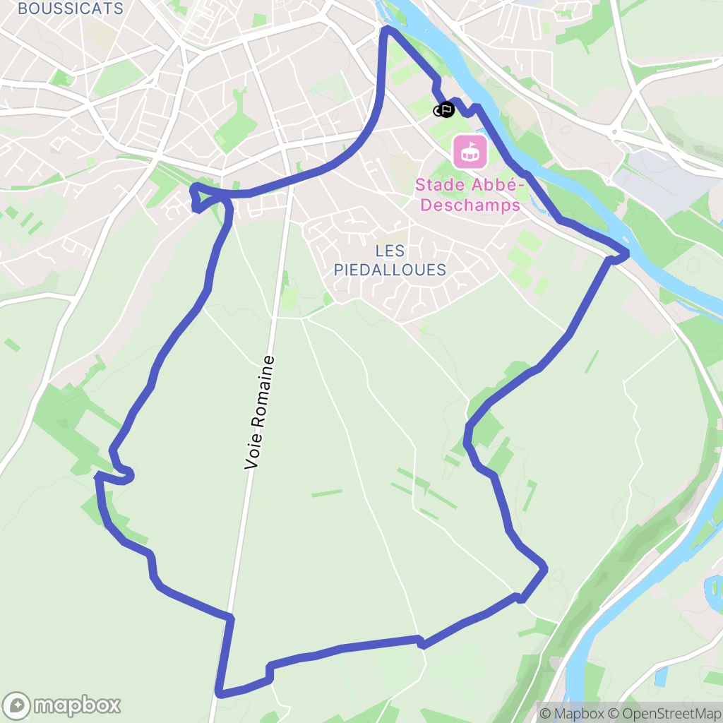 Auxerre : carte du parcours de randonnée - France