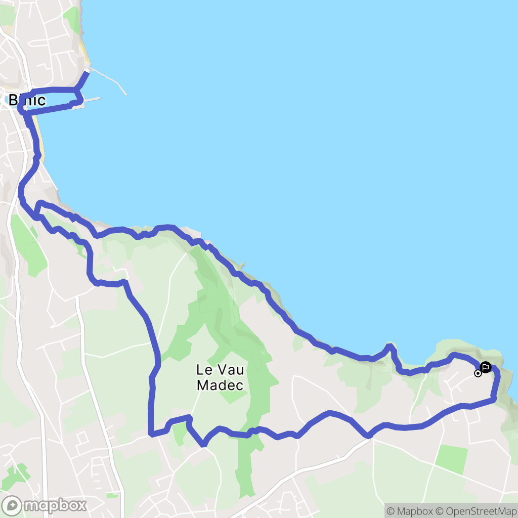 Pordic : carte du parcours de randonnée - France