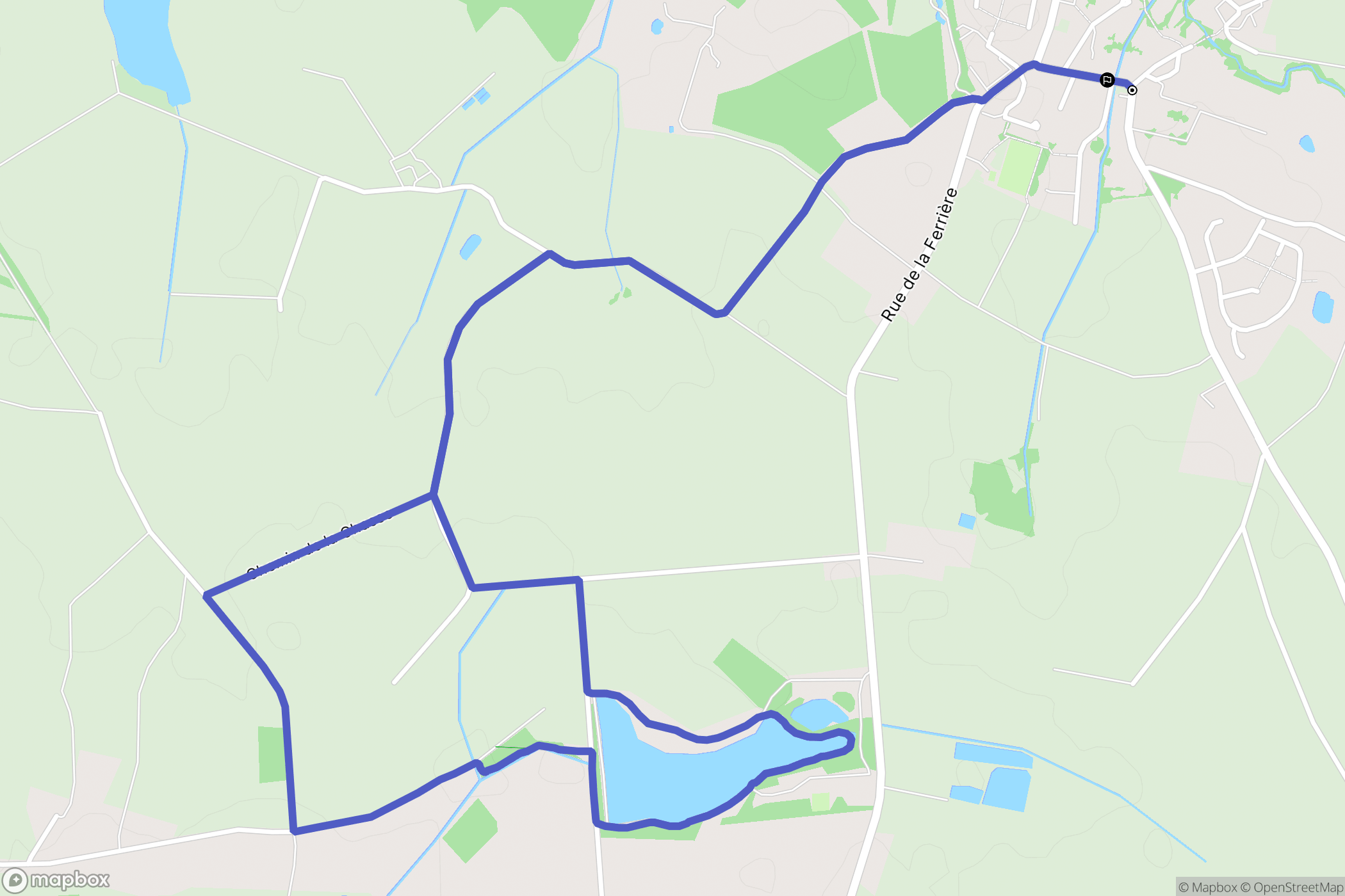 La Merlatière : carte du parcours de randonnée - France