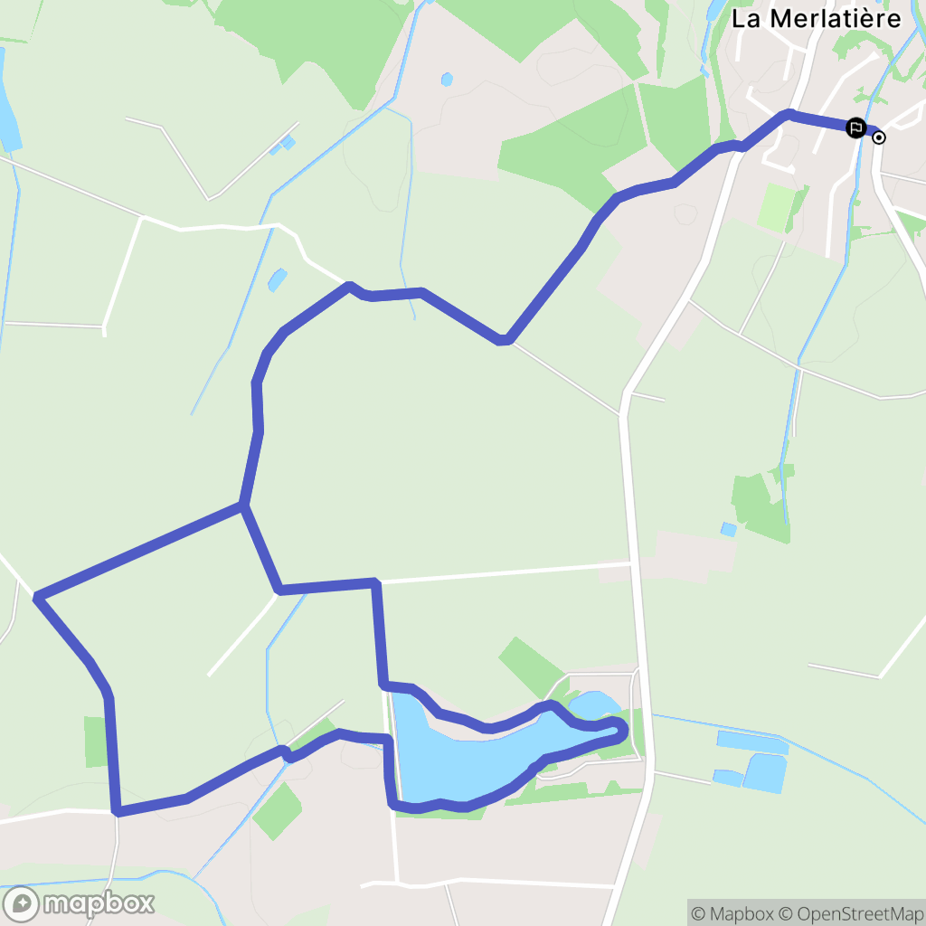 La Merlatière : carte du parcours de randonnée - France
