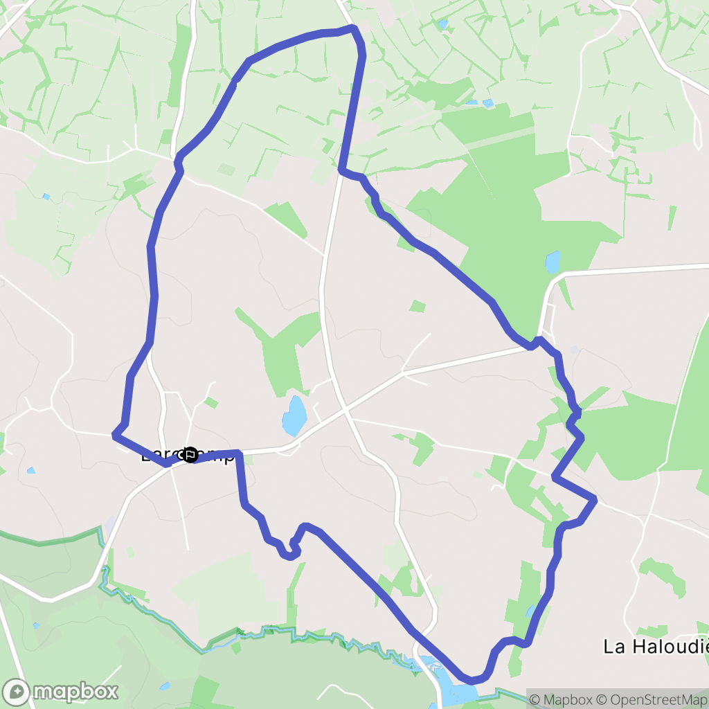 Tinchebray-Bocage : carte du parcours de randonnée - France