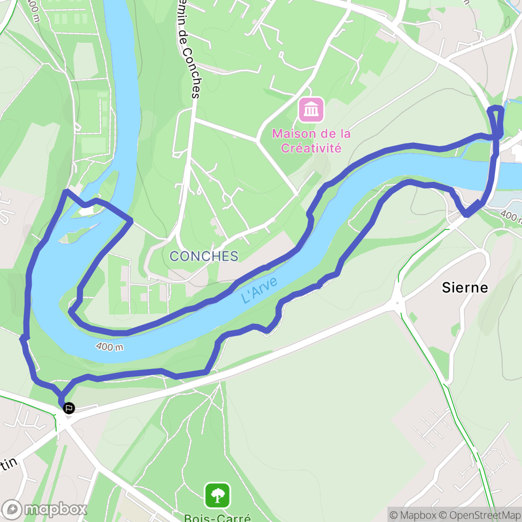 Veyrier : carte du parcours de randonnée - Switzerland