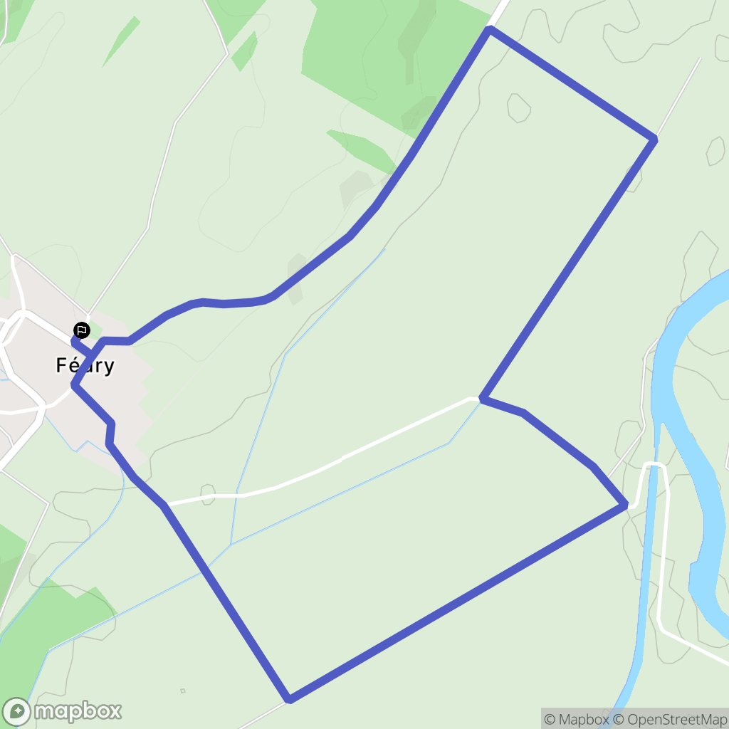 Fédry : carte du parcours de randonnée - France