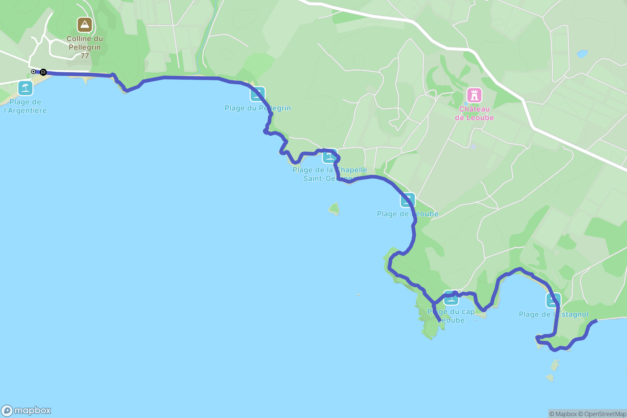 La Londe-les-Maures : carte du parcours de randonnée - France