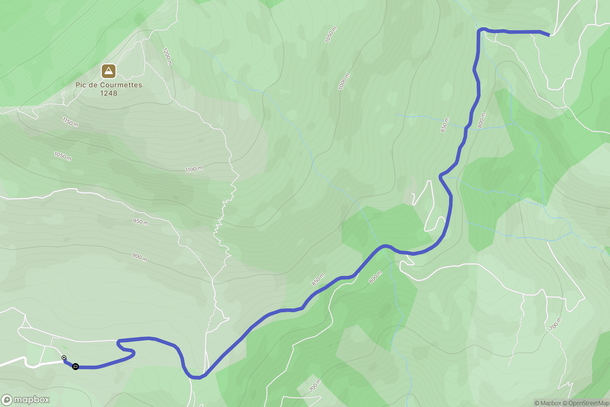 Tourrettes-sur-Loup : carte du parcours de randonnée - France
