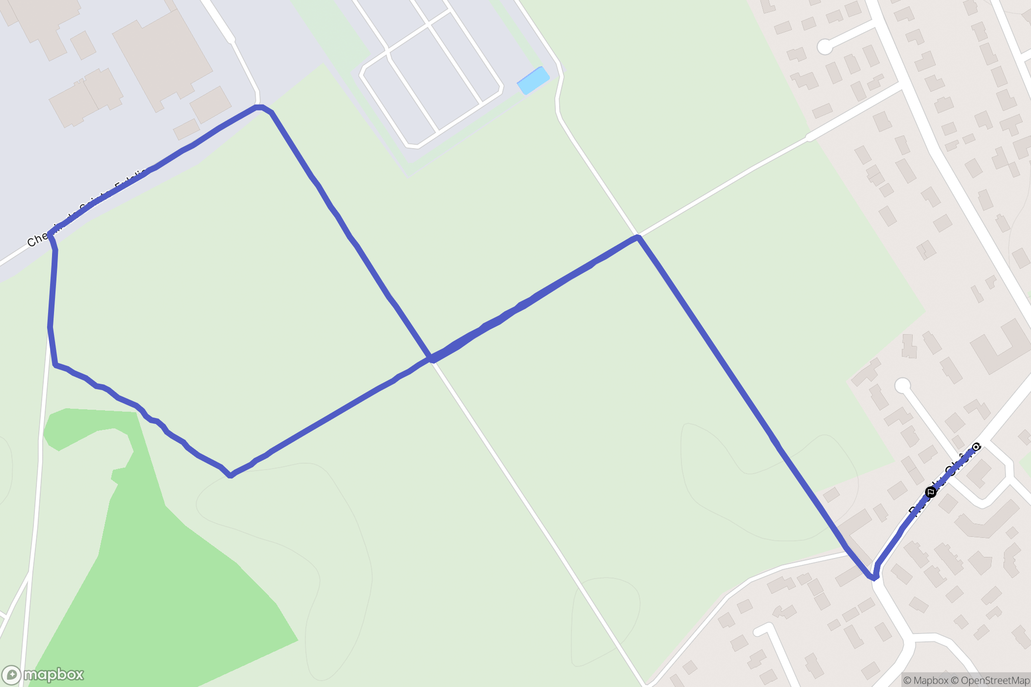 Rosières-prés-Troyes : carte du parcours de randonnée - France