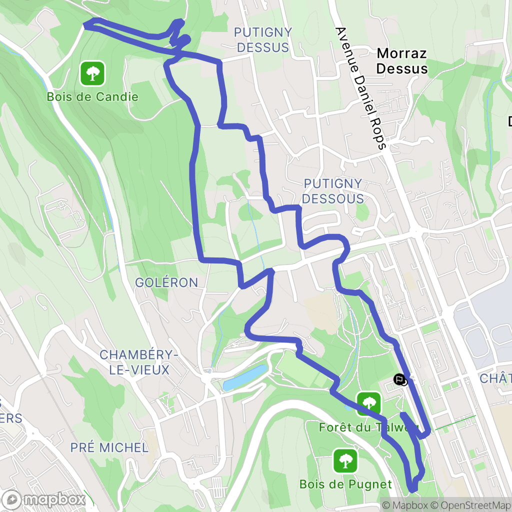Chambery le Haut : carte du parcours de randonnée - France