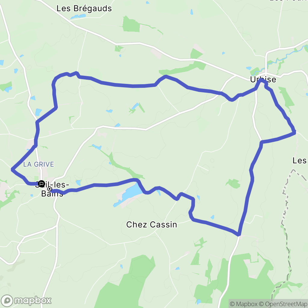 Sail-les-Bains : carte du parcours de randonnée - France