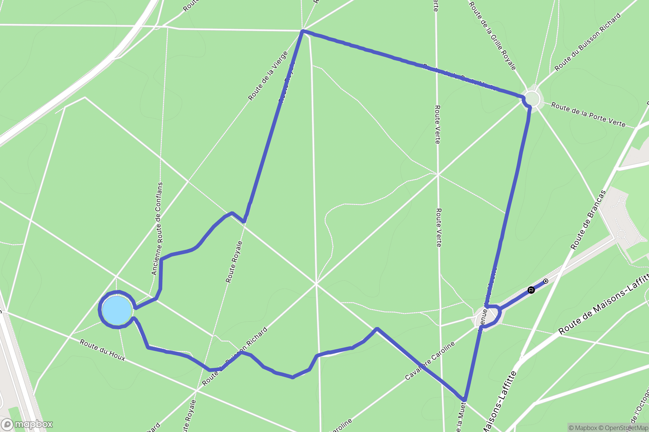 Carrières sous Bois : carte du parcours de randonnée - France